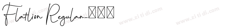 Flatlion Regular字体转换
